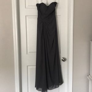 Strapless grey dress